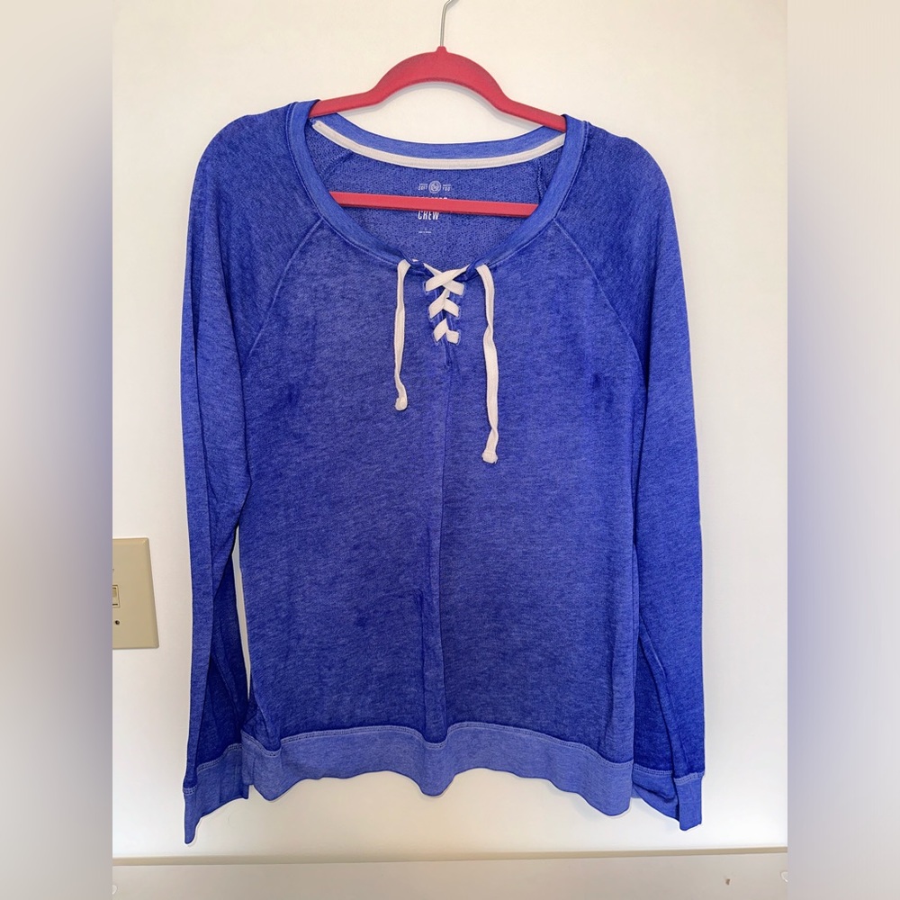 Women’s Blue Heathered Comfy Crew Neck